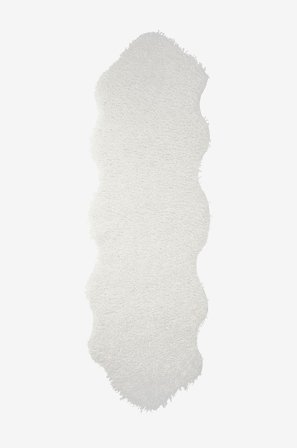 Skinnwille - Matta imitation Wooly 180cm - Vit - Fällar & skinnmattor - 60X180 - Från Homeroom