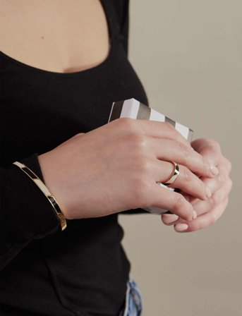 Design Letters Striped Candy Ring - Black - 48-56