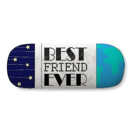 Bästa vän någonsin citat Art Deco mode hårt skal glasögonfodral stjärnhimmel