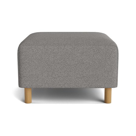 Seam Pouf Hocker in Loop Grau, moderner Polsterhocker mit Cord-Optik, bequeme Polsterung, stabiles Design, vielseitige Fußablage, Größe 45cm