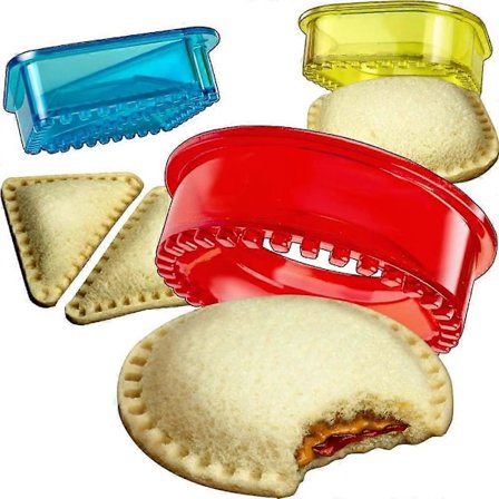 Sandwich Cutter og Forsegler - Uncrustables Sandwich Maker - Klip og Forsegl - Fantastisk til Madkasse og Bento Box - Drenge og Piger Børnefrokost - 
