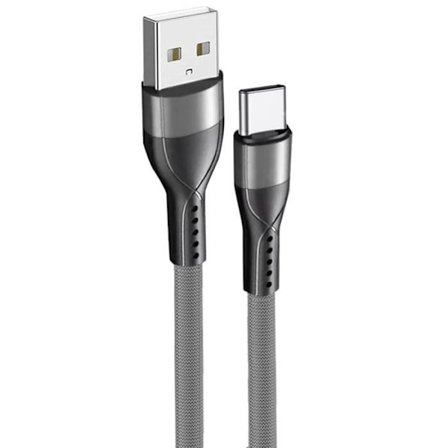 USB-C Hurtigladerkabel 3A til Google Pixel 9 - 9 Pro - 8 - 8a - 8 Pro - 7 - 7a - 7 Pro - 6 - 6 Pro - 6a - Slim Nylon 1M Grå