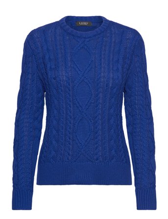Lauren Ralph Lauren | Aran-Knit Cotton-Blend Crewneck Sweater | L
