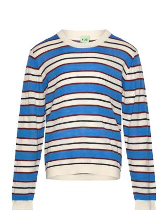 FUB Striped Blouse Blå