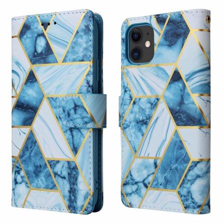 Marble Grid Plånboksfodral till iPhone 11 Pro - Blå Blue