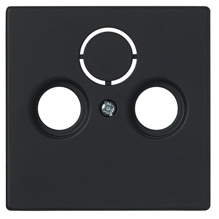 ABB Impressivo 1743-885 Midtplate matt svart, TV/R/Satelitt, Strømbrytere & vegguttak