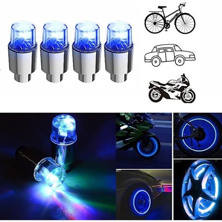 Universaalit LED-venttiilihatut Fluoresoivat Auton Rengasventtiilin Hatut Syttyvät Hehkuvat Pimeässä Sopivat Autoihin Moottoripyöriin Maastoautoihin 