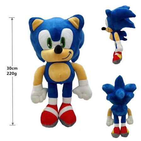 30CM Sonic Q Blå Sonic Plysh Leksaker