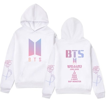 BTS Unisex Huppari Casual Huppari Cosplay Takki Toppi Valkoinen