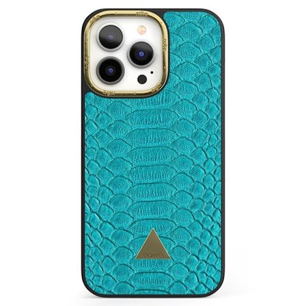 Naive iPhone 13 Pro Skal - Turquoise Snake