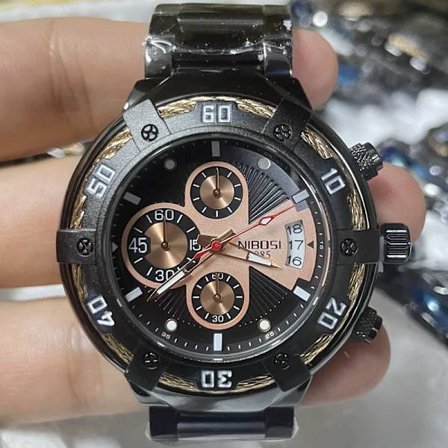NIBOSI Miesten kello, vedenpitävä iso urheilukello, miesten huippumerkki, ylellinen kello, miesten kvartsikello, rannekello Relogio Masculino