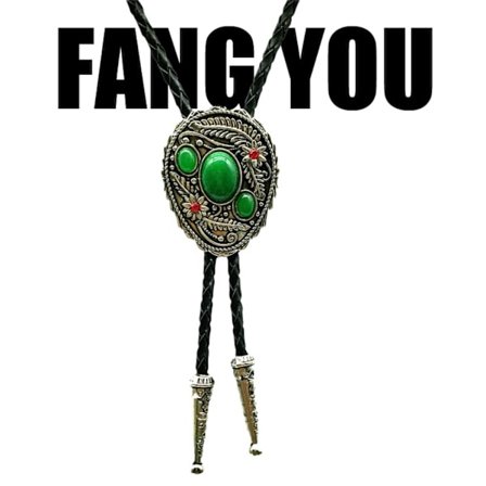 Vintage Turkoosi Kivi Bolo Solmio Native Cowboy Western Retro Kravatti Miehille