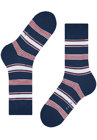 Falke Marina Stripe Strumpor Herr Blå 45-46