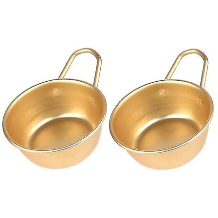 2 stk. Makgeolli-skåler, aluminium, koreanske tradisjonelle skåler for koreansk rå risvin (haoyi)