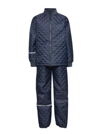 Basic Thermal Set -Solid Outerwear Thermo Outerwear Thermo Sets Blå CeLaVi