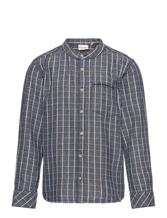 Shirt Ls Check Skjorte Grå Minymo