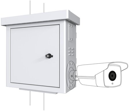 Lanview by Logon - camera surveillance cabinet - mini radius, for 4 cameras