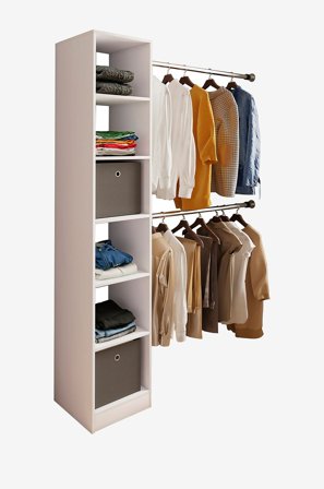 VCM - Vaateteline Dacho 2 Rods - Valkoinen - Hyllyt & säilytys - - Homeroom