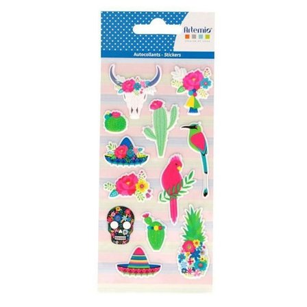 Autocollenter - ARTEMIO - Viva la vida - Vintage - Festdekoration - Svart