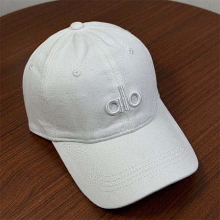ALO Justerbar Hatt for Menn og Kvinner YOG Off-Duty Hatt Baseballcaps SnapBack-Hvit