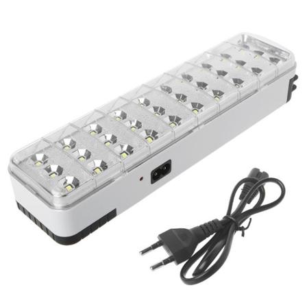 30LED Multifunksjon Nød Lys Oppladbart LED Sikkerhet Lampe 2 Modus