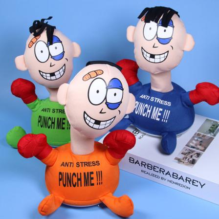 Punch Me Electric Plysch Vent Toy Touching Emotional Stoppad Docka