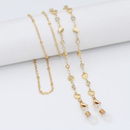 Runda tillbehör distansborrar 4 stycken 70 cm glasögonkedjor kvinnor