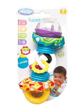 Playgro | Super Shaker Rattle & Teether | ONE SIZE