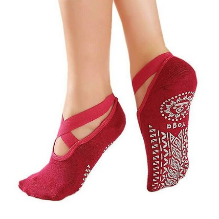 3 stk Pilates Sokker for Kvinner - Anti-Skli, Barre, Ballet, Dans, Yoga, Sport