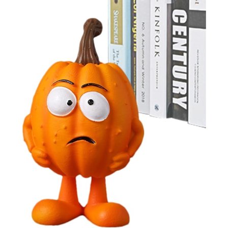 Uttrycksfulla Pumpor, Mini Resin Pumpa Statyer | Mittpunkt Halloween Bord Hylla Dekoration Inomhus Och Utomhus Bord För Spökhus, Fester