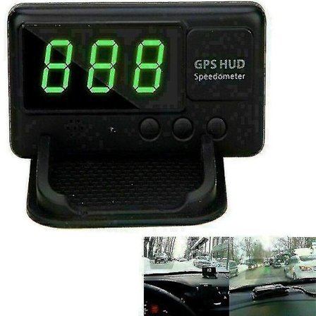 Digital Bilhastighetsmätare GPS Auto HUD Överhastighetsvarning Head Up USA
