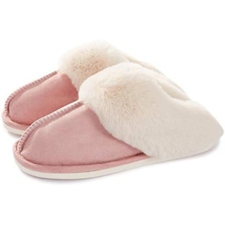 Damtofflor Memory Foam Fluffig Mjuk Varm Slip On House Tofflor, Anti-sladd Mysig plysch för inomhus utomhus (Storlek: Stor)