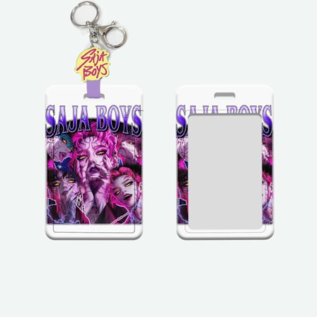 KPOP Demon Hunter Jentegruppe Guttegruppe Tegneserie Skyvbart Kortholder Student ID-kort Holder Buss Måltidskort Badge Student Meg