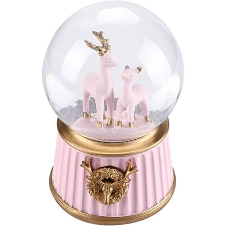 Lumipallo Automaattinen Valoisa Kristallipallo Paristokäyttöinen Musiikki Lumipallo Syntymäpäivälahjaksi Hartsi Automaattinen Musiikkirasia