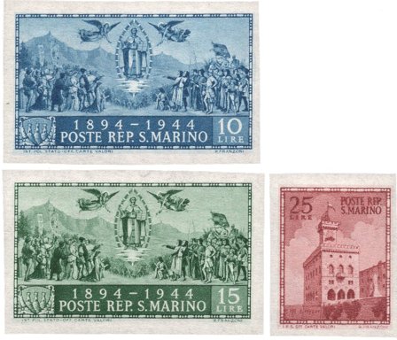 San Marino 1945 - MICHEL 315B/317B - Postfrisk