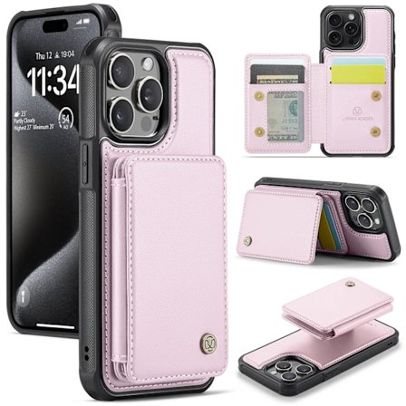 iPhone 16 -kotelo, Sakura pinkki, irrotettava korttipidike