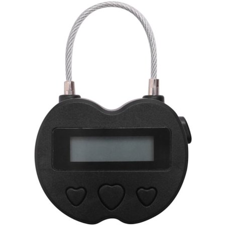 Smart Time Lock LCD Display Time Lock Midlertidig Timer USB Genopladelig Elektronisk Rejse Timer Sort