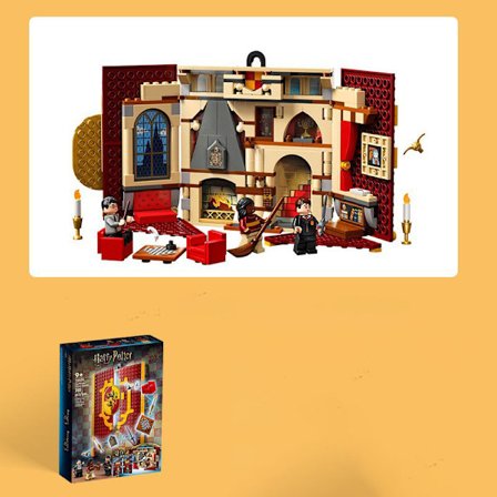 Gryffindor College 285 delar, ser ut som en bok efter färdigställande. Måste färdigställas för hand.