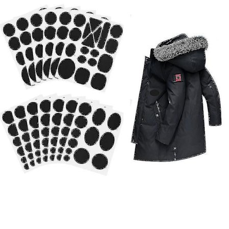 6 stk. selvklæbende dunjakke jakke uden spor reparation hul patch