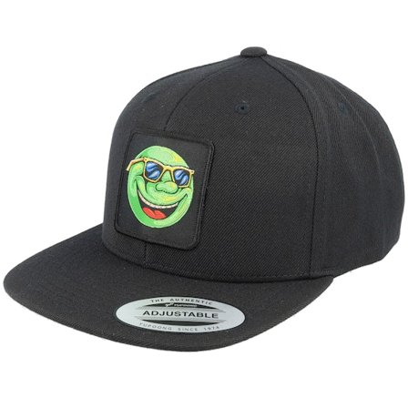 Kiddo Cap - Svart snapback Caps - Kids Cool Smile Ball Black Snapback @ Hatstore