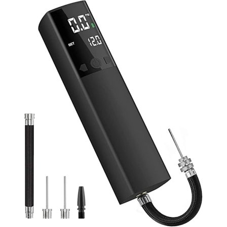 Elektrisk ballpumpe, smart luftpumpe rask ballpumping med nøyaktig trykkmåler og digital LCD-skjerm for fotball basketball volleyball