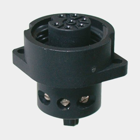 Conector de cable para caja Philippi, hembra de 4 polos, 50 V, 16 A, para cable de 2.5 mm², negro