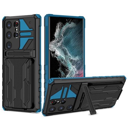 Lyxigt Skyddsskal med Smart Kortfack för Samsung Galaxy S24 Ultra