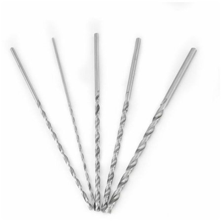 5-delad HSS-stålrundskaftbitset Diameter 2mm 3mm 3,5mm 4mm 5mm 150mm Längd för borrverktyg Borr Borrfräs Revolver