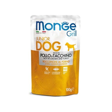 Monge Grill Puppy & Junior Bocconcini Con Pollo E Tacchino Per