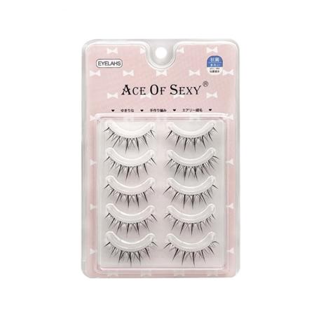 Clear Band Transplanting Ögonfransar Flerskiktiga Lätt att ympa Fransar för Cosplay Party Makeup n3 5 pairs