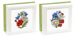 Broderi Sommerfølelse til serviettholder 2-pk - Svarta Fåret