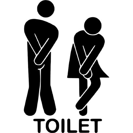 Toilet klistermærke - Aftagelig DIY-indretning - Vægklistermærker Hjemmeindretning Stue Fjerklæbet sødt mand kvinde toilet WC toilet klistermærke F