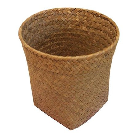 Håndvevd sjøgress oppbevaringskurv Blomsterkurver Plantepotte Sukkulentarrangør For Hjem Stuedekorasjon Landskap Håndvevd tangbeholder