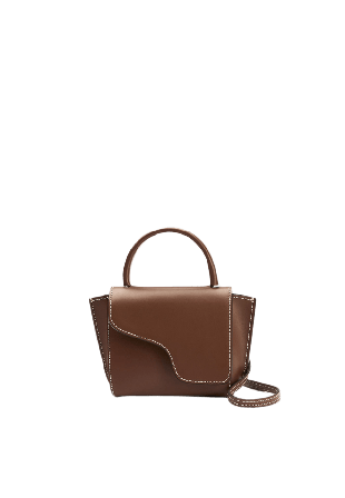 ATP Atelier Montalcino Cannella/Contrast Stitch Vacchetta Handväskor Dam Brun ONESIZE